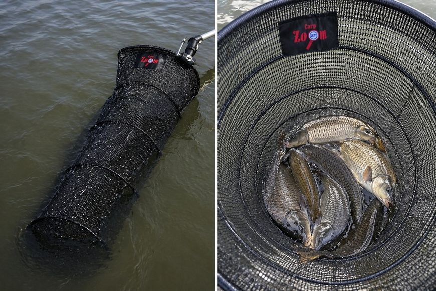 Садок Carp Zoom Keepnet 2.5 м &Oslash;400 мм &mdash; довгий фідерний садок 5 кілець, м'яка сітка, з кріпленням під стійку CZ0343 фото