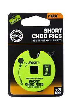 Готові поводки чод-ріг Fox Edge Armapoint Stiff Rig Beaked Chod Rigs 25lb с крючками №8 (3шт) CCR166 фото