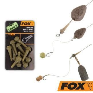 Втулки для грузил Fox Edges Tadpole multi bead x 10 trans khaki , 10шт CAC476 фото