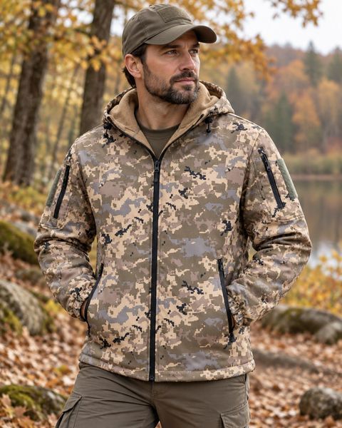 Куртка демисезонная Soft Shell ММ14 Куртка Soft Shell пиксель фото
