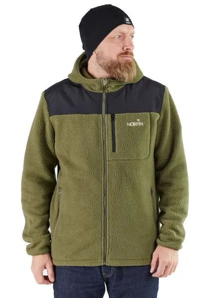 Зимняя куртка из плотного флиса Norfin POLARGUARD GREEN с капюшоном и высоким воротником Norfin POLARGUARD GREEN фото