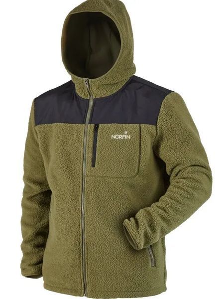 Зимняя куртка из плотного флиса Norfin POLARGUARD GREEN с капюшоном и высоким воротником Norfin POLARGUARD GREEN фото