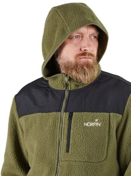 Зимняя куртка из плотного флиса Norfin POLARGUARD GREEN с капюшоном и высоким воротником Norfin POLARGUARD GREEN фото