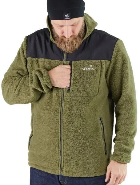 Зимняя куртка из плотного флиса Norfin POLARGUARD GREEN с капюшоном и высоким воротником Norfin POLARGUARD GREEN фото