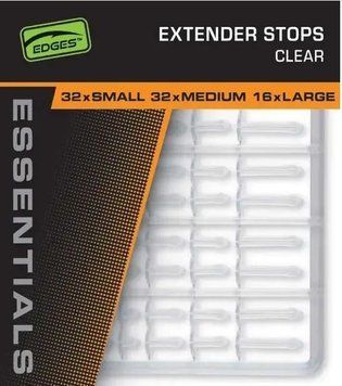 Прозорі стопори подовжувачі для бойлів (13мм) (120шт) Edges Extender Stops x 2 clear CAC866 фото