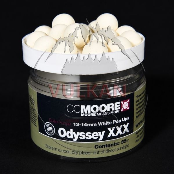Бойли плаваючі CC Moore Odyssey XXX White Pop Ups 13-14мм (35шт) 90128 фото