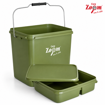 Відро з лотком та кришкою 15 л Carp Zoom CZ Bait Bucket With Tray CZ5477 фото
