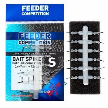 Игла для крепления насадок с силиконовым кольцом Carp Zoom Bait Spike, 12шт CZ9149 фото
