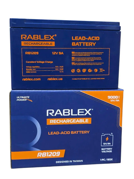 Акумулятор RABLEX 12V 9000mAh RB1209 RABLEX 12V фото