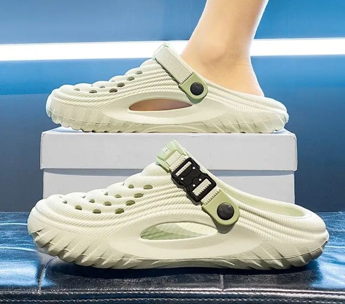 Стильные дышащие кроксы Wave Step с мягкой амортизацией и антискользящей подошвой Wave Step Хаки фото