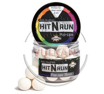 Плавающие бойлы DYNAMITE BAITS Hit n Run Pop-Up White 15mm + бустер DY1272 фото