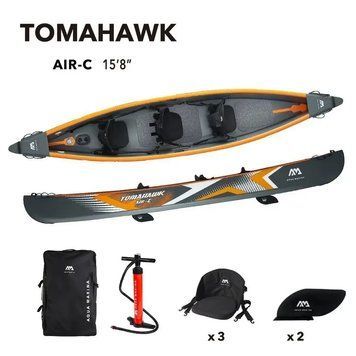 Каяк трехместный Aqua Marina TOMAHAWK AIR-C 3-PERSON DWF HIGH-END CANOE AIR-C фото