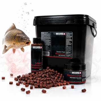 Набір для підгодовування CC Moore Bloodworm Session Pack (пелетс 6мм, ліквід, вафтерси в дипі) 92234 фото