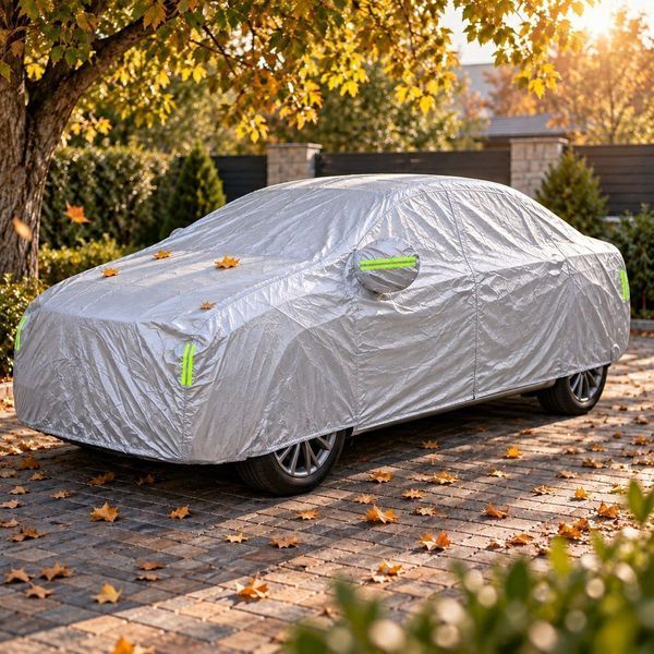 Защитный чехол на автомобиль XXL 530&times;200&times;150 см со светоотражающими полосами чехол на автомобиль XXL фото