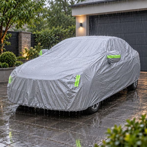 Защитный чехол на автомобиль XXL 530&times;200&times;150 см со светоотражающими полосами чехол на автомобиль XXL фото