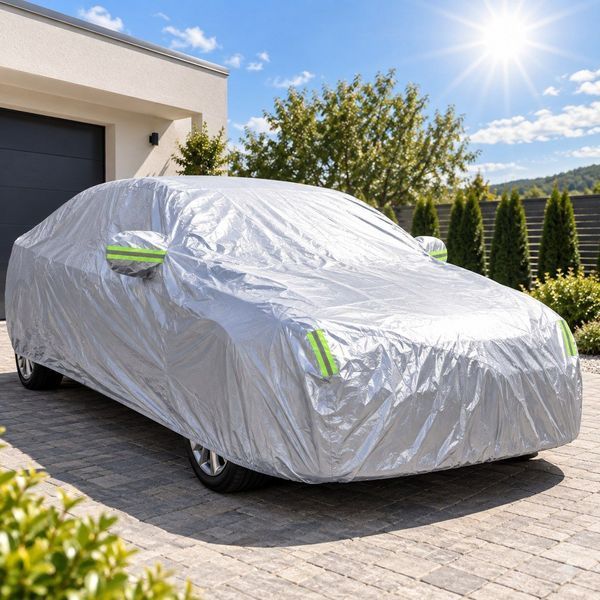 Защитный чехол на автомобиль XXL 530&times;200&times;150 см со светоотражающими полосами чехол на автомобиль XXL фото