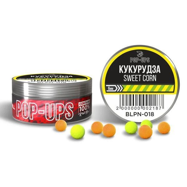 Поп апы Interkrill POP-UP 6mm Sweet Corn/Сладкая кукуруза, 15г BLPN-018 фото
