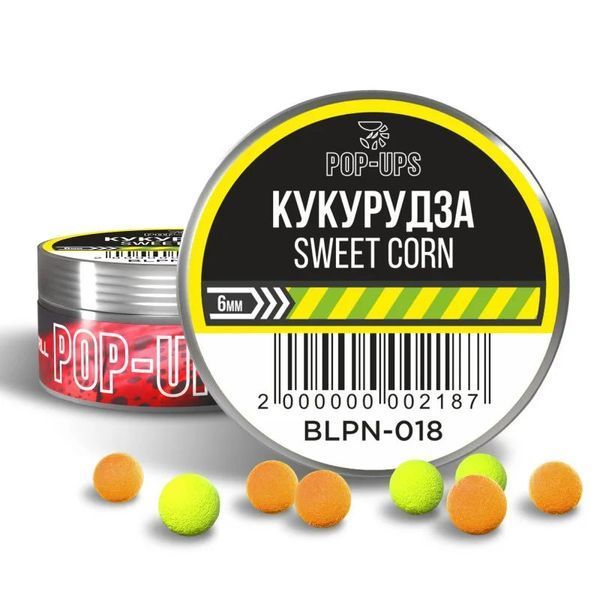 Поп апы Interkrill POP-UP 6mm Sweet Corn/Сладкая кукуруза, 15г BLPN-018 фото