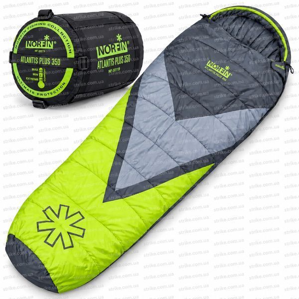 NORFIN Atlantis Plus 350 L &mdash; теплий спальник-кокон 350 г/м&sup2;, Comfort 0&deg;C, Extreme &minus;10&deg;C, NF-30119 NF-30119 фото