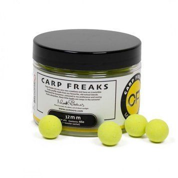 Поп апы CC Moore Carp Freaks Pop Ups Yellow12mm (55шт), желтые фруктовые плавающие бойлы CCMoore + бустер 90458 фото