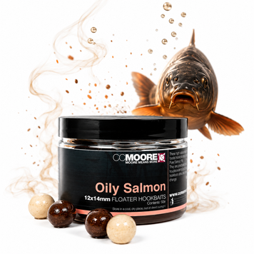 Плаваючі бойли в лососевій олії CC Moore Oily Salmon Floater Hookbaits 12x14mm (50)шт, попапи CCMoore 99334 фото