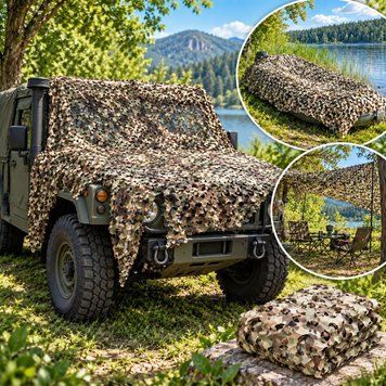 Камуфляжная маскировочная сеть Multicam 2&times;3 м для автомобиля, лодки и полевого укрытия Сетка 2х3м фото