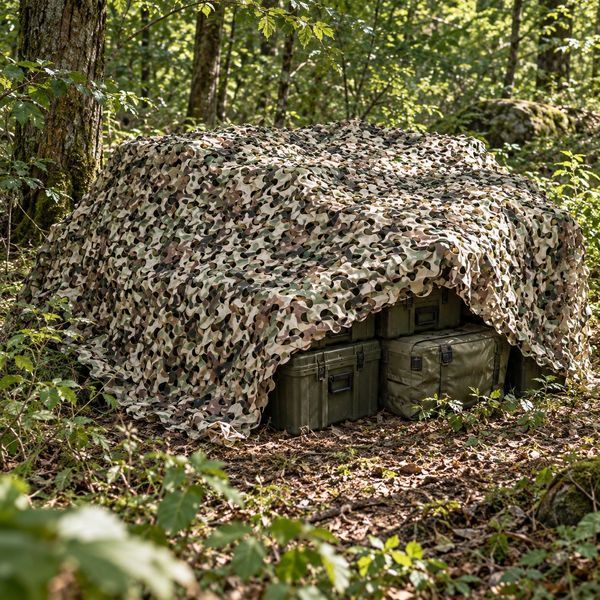 Камуфляжная маскировочная сеть Multicam 2&times;3 м для автомобиля, лодки и полевого укрытия Сетка 2х3м фото