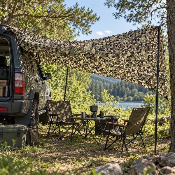 Камуфляжная маскировочная сеть Multicam 2&times;3 м для автомобиля, лодки и полевого укрытия Сетка 2х3м фото