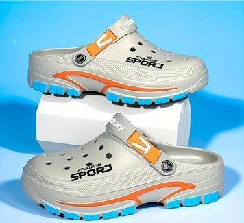 Мужские спортивные кроксы Fashion Sport, универсальные повседневные сабо, 46-47р. Fashion Sport Серые фото