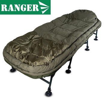 Коропова розкладачка Ranger BED 85 Kingsize Sleep до 160кг, широка коропова розкладачка зі спальником 206х90см RA5512 фото