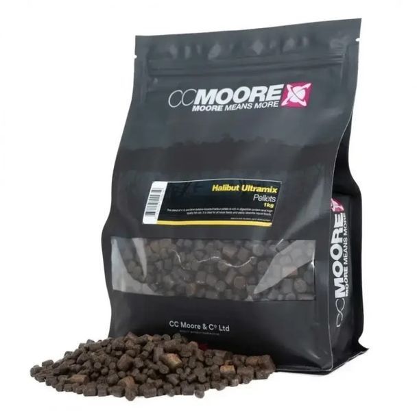 Стік-мікс CC Moore Halibut Ultramix 1kg, мікс палтусового пелетсу CCMoore 4-6-8 мм 92402 фото