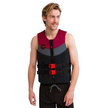 Неопреновый мужской страховочный жилет Jobe Neoprene Vest Men Burgundy Red 244922002 фото