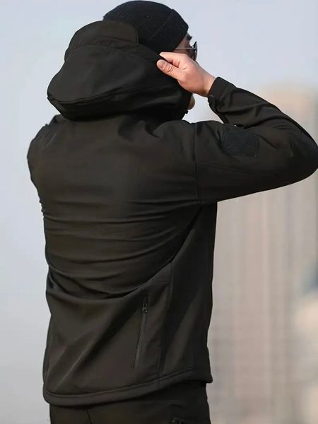 Демисезонная куртка Esdy Softshell Shark&nbsp;Skin 01, универсальная куртка, черная Shark&nbsp;Skin 01 черный фото