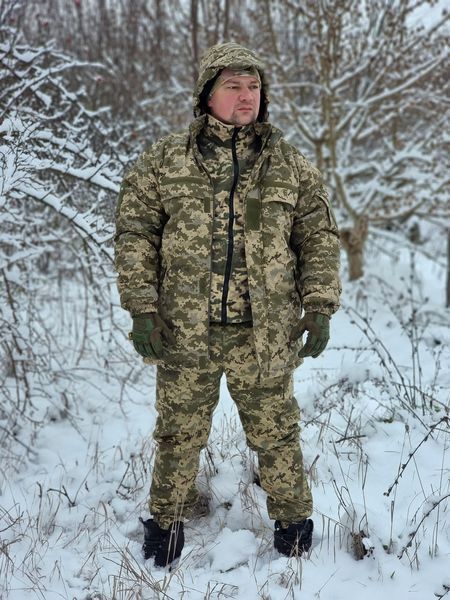 Зимовий бушлат ЗСУ до -30C Куртка пиксель ММ14 фото