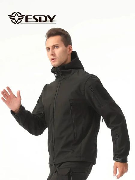 Демисезонная куртка Esdy Softshell Shark&nbsp;Skin 01, универсальная куртка, черная Shark&nbsp;Skin 01 черный фото