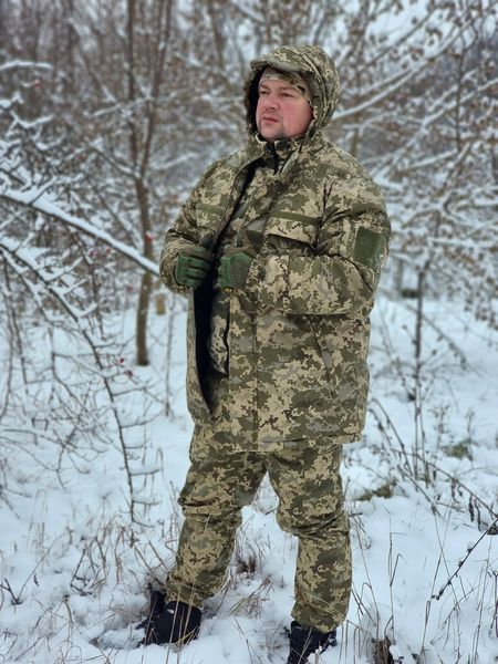 Зимовий бушлат ЗСУ до -30C Куртка пиксель ММ14 фото