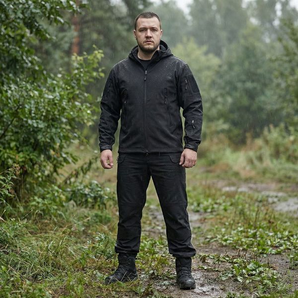 Демисезонная куртка Esdy Softshell Shark&nbsp;Skin 01, универсальная куртка, черная Shark&nbsp;Skin 01 черный фото
