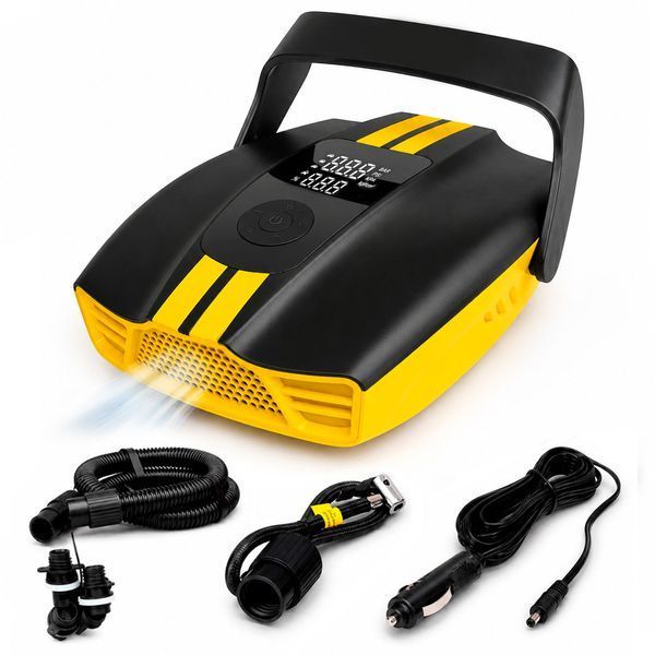 Універсальний автомобільний насос 12V &mdash; потужний компресор 50 PSI з автовимкненням XN-P028 12V фото