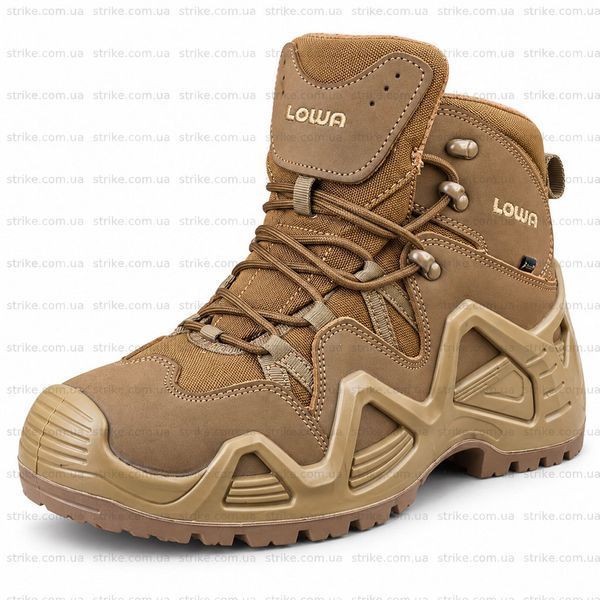 Тактичні черевики LOWA Gore-Tex з нубуку посилені водонепроникні Ботинки Lowa койот нубук фото