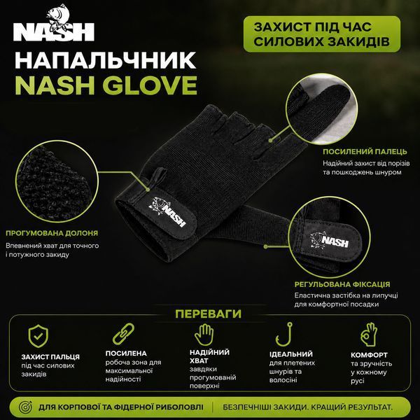 Ліворучна парчатка для закидання Nash Casting Glove Left C0310 фото