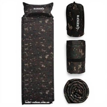 Самонадувающийся коврик Ranger Tibet Camo, туристический каремат RA 6641 фото