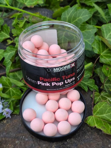 Поп-апи CC Moore Pacific Tuna Pink Pop Ups 14mm (45шт), рожеві плаваючі бойли CCMoore 90551 фото