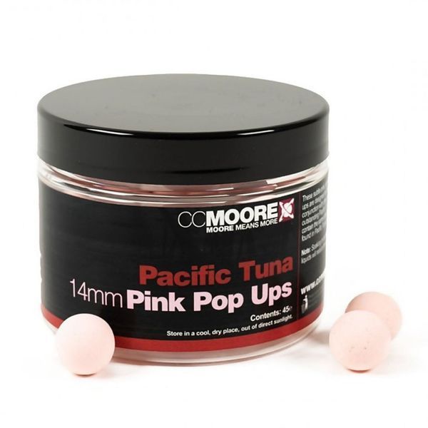 Поп-апи CC Moore Pacific Tuna Pink Pop Ups 14mm (45шт), рожеві плаваючі бойли CCMoore 90551 фото
