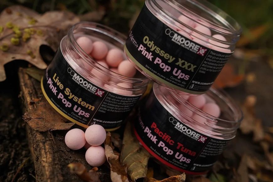 Поп-апи CC Moore Pacific Tuna Pink Pop Ups 14mm (45шт), рожеві плаваючі бойли CCMoore 90551 фото