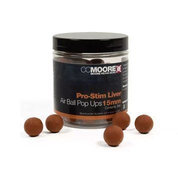 Поп апи CC Moore Pro-Stim Liver Air Ball Pop Ups 15mm (50шт), плаваючі бойли CCMoore (копчені ковбаски з печінкою) 90599 фото