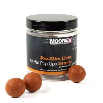 Поп апи CC Moore Pro-Stim Liver Air Ball Pop Ups 24mm (15шт), плаваючі бойли CCMoore (копчені ковбаски з печінкою) 90601 фото