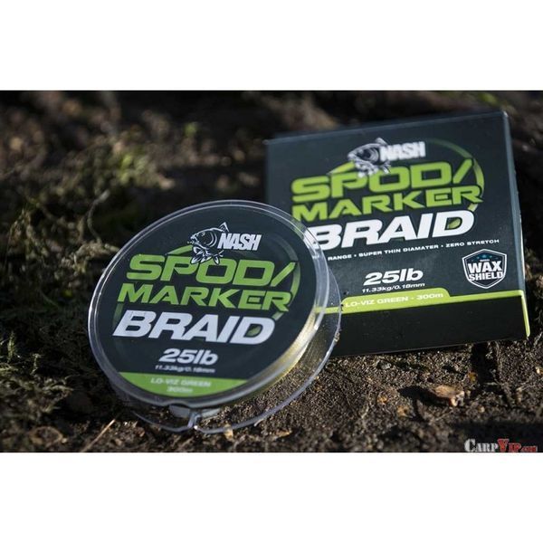 Шнур сподовий / маркерний Nash Spod and Marker Braid Lo-Viz Green 0,18 300м T2675 фото