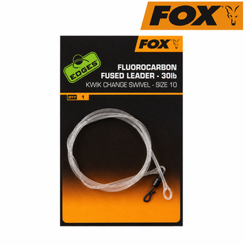 Ледкор з вертлюжком №10 Fox Fluorocarbon Fused Leader CAC695 фото