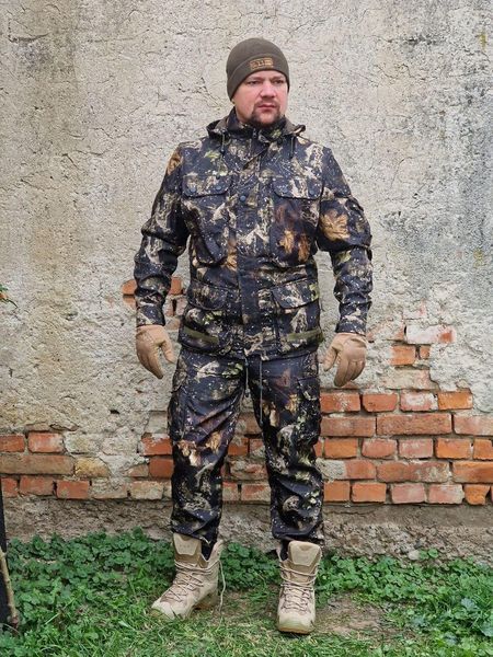 Чоловічий демісезонний костюм на Soft shell на флісі 3 в 1 Клен темный 3 в 1 фото