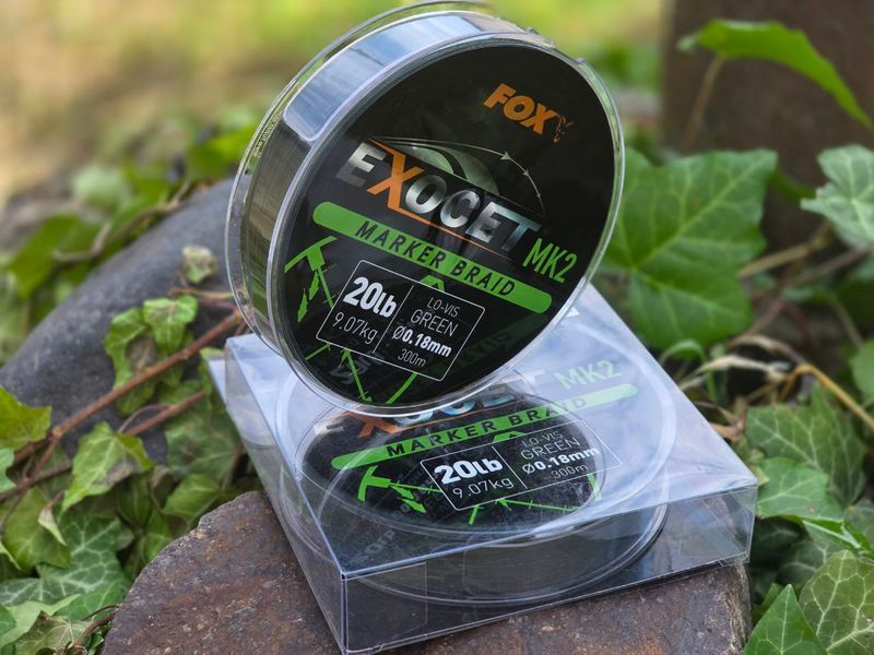 Маркерный шнур Fox Exocet MK2 Marker Braid 0,18мм 300м зеленый CBL012 фото
